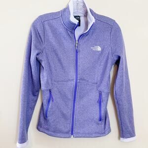North Face Purple Heathered Fleece Lined Jacket
